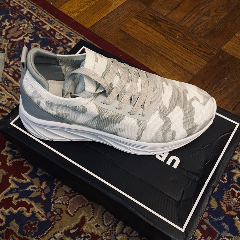 Gray and White Camouflage Sneakers by Urban Sport by J/Slides